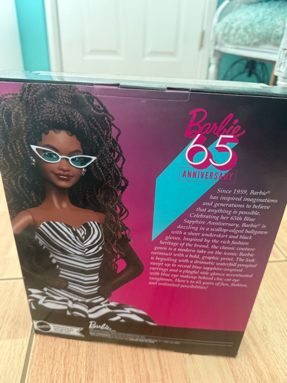 Barbie Black and White Zebra Stripe 65th Anniversary Doll - Picture 2 of 2